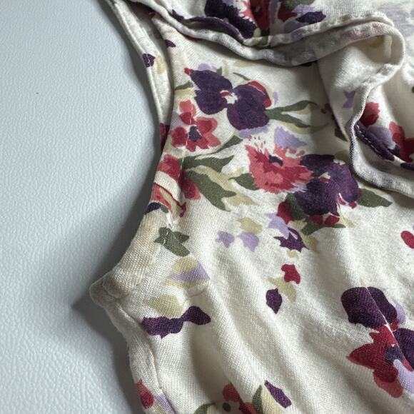 Express XS Floral Ruffle Tank Top Cottagecore Balletcore Soft Girl Rayon - Picture 6 of 12